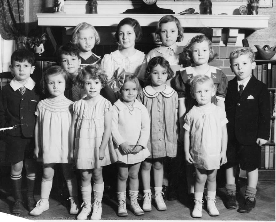 Frank Alper als Schüler, Klassenaufnahme.